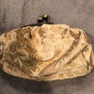 Small, gold, brocade clutch